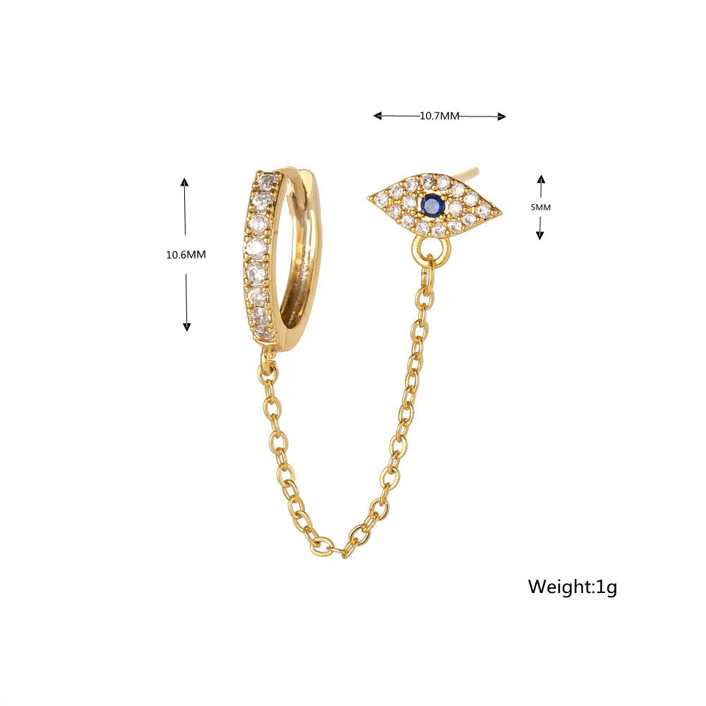 1PC Stainless Steel Ear Cartilage Piercing Hoop Earrings for Women Small Huggie Evil Eye Earings Party Punk Jewelry Accessory