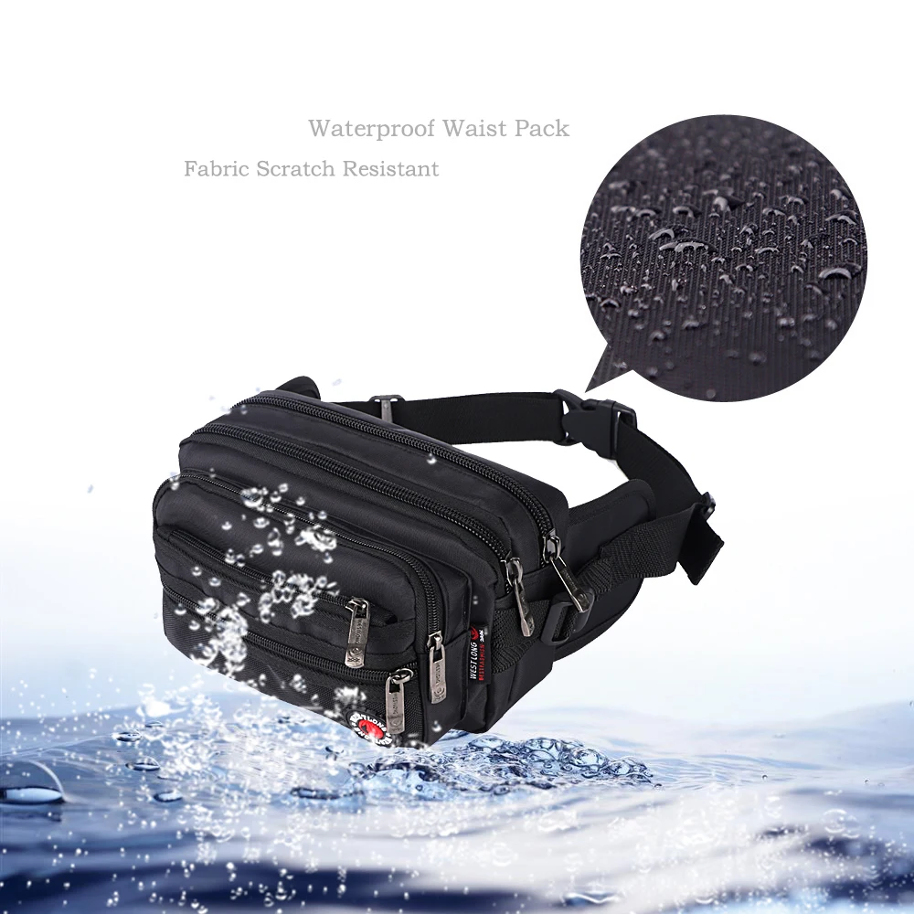 Waist Pack Casual Functional Fashion Men Waterproof Fanny Pack Women Belt Bum Bag Male Phone Wallet Pouch Bags Unisex Purse Sac
