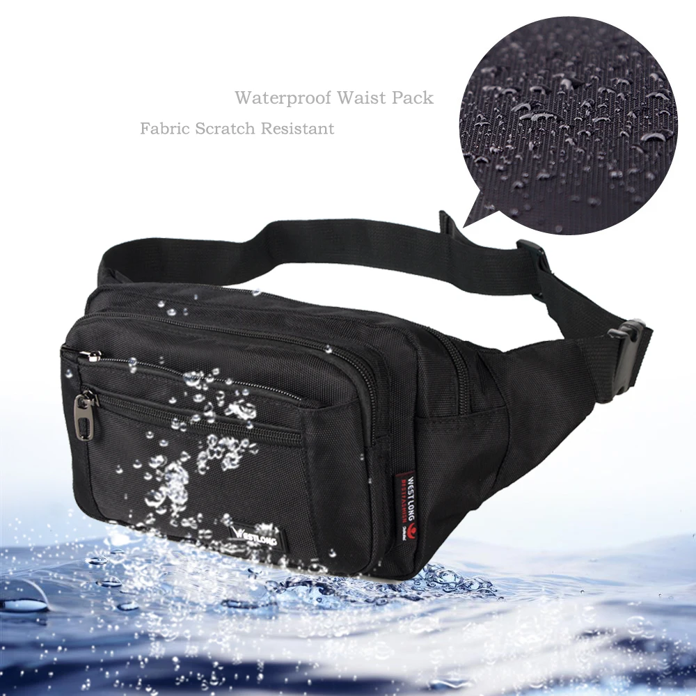 Waist Pack Casual Functional Fashion Men Waterproof Fanny Pack Women Belt Bum Bag Male Phone Wallet Pouch Bags Unisex Purse Sac