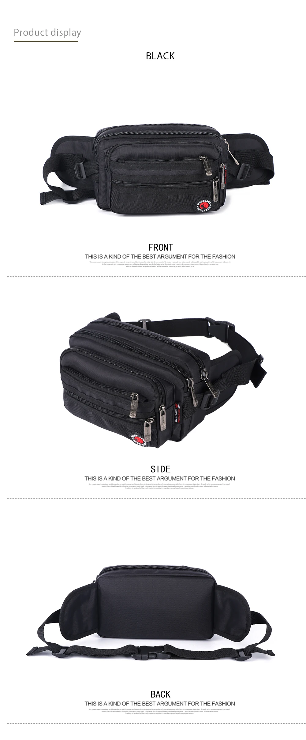 Waist Pack Casual Functional Fashion Men Waterproof Fanny Pack Women Belt Bum Bag Male Phone Wallet Pouch Bags Unisex Purse Sac
