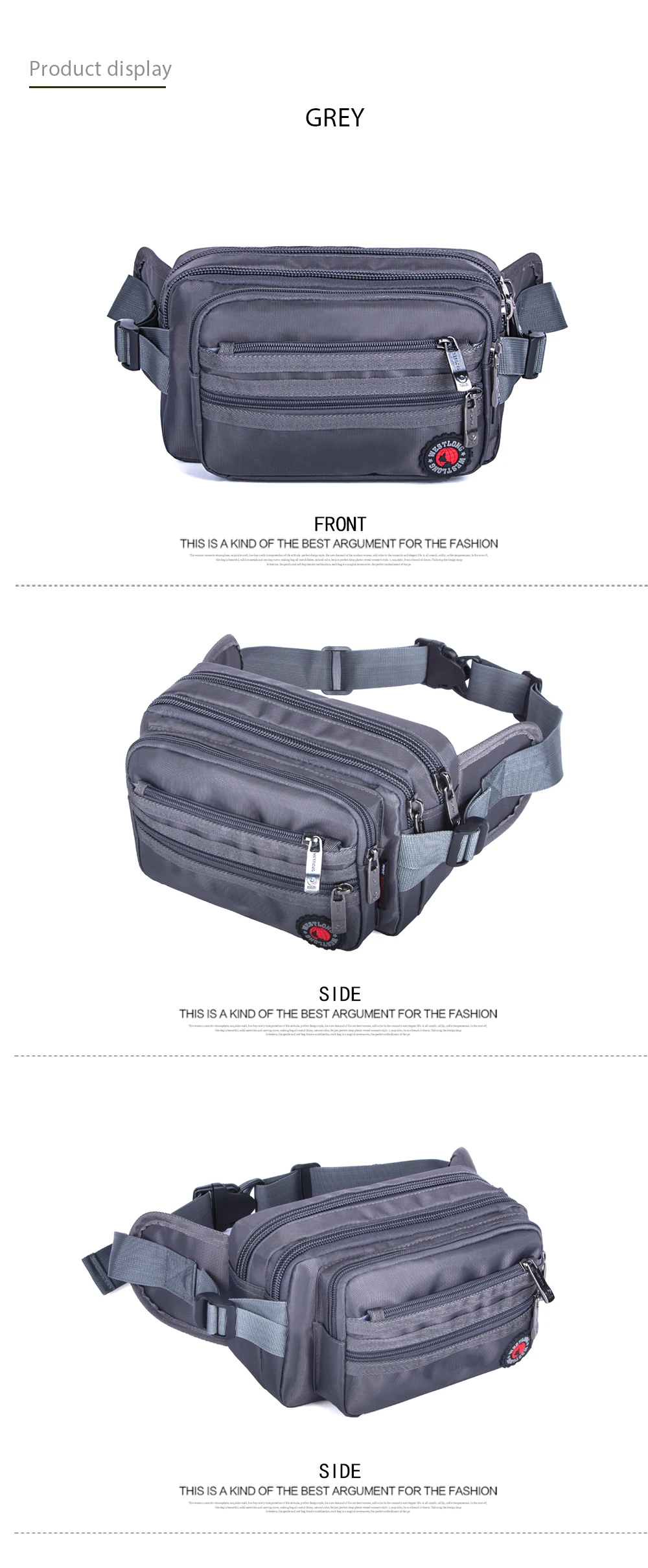 Waist Pack Casual Functional Fashion Men Waterproof Fanny Pack Women Belt Bum Bag Male Phone Wallet Pouch Bags Unisex Purse Sac