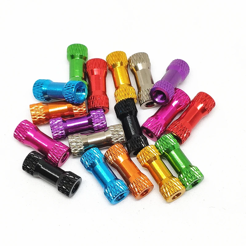 10pcs M3 Aluminum Spacer M3*15/20/25/28/30/35 Double Head Knurled Aluminum Alloy Standoff Spacer Pillar for RC Multicolor