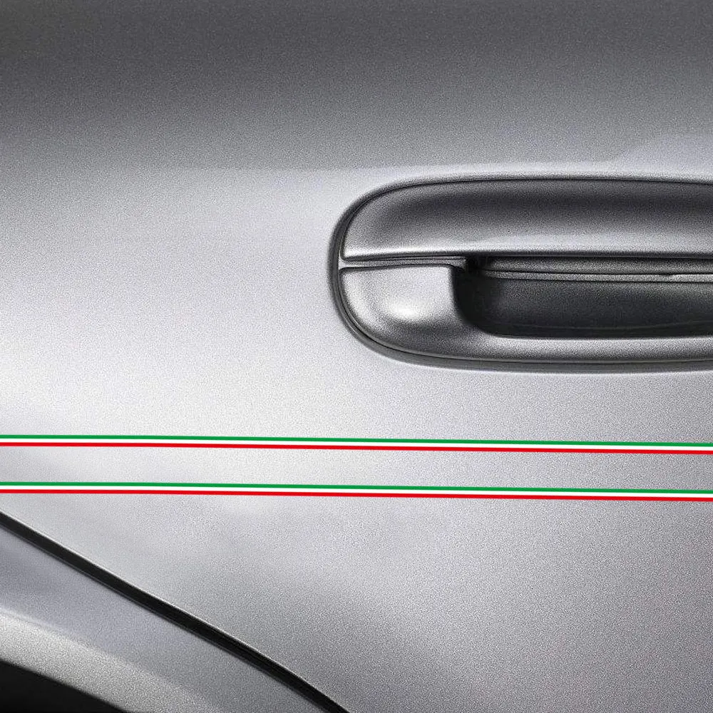 Car Bike Body PVC Italian Italy Flag Sticker Strip DIY Decal Badge Bright Color 40* 1.5cm Removeable Car Stickers And Decals