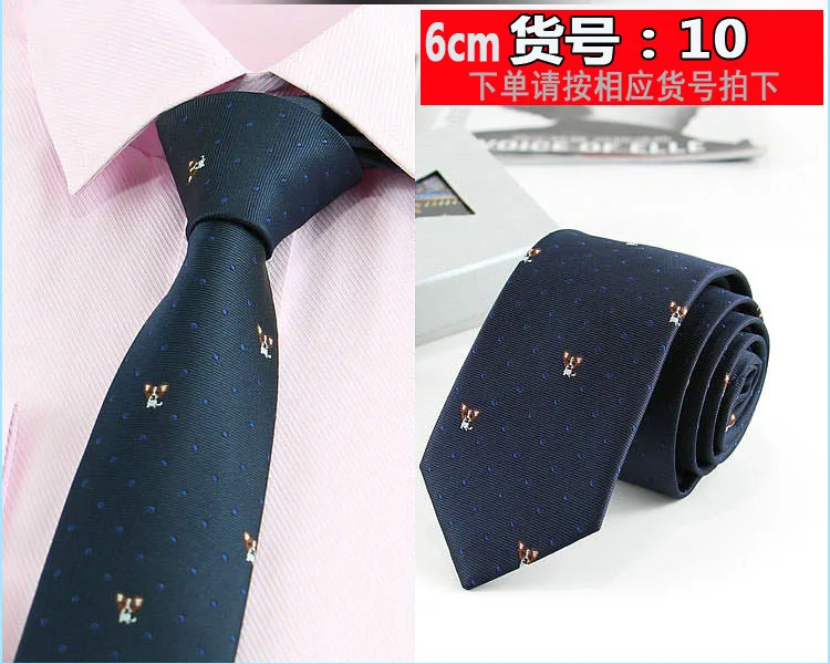 New 6cm Striped Dot Tie Business Casual Silk Luxury Mens Neck Ties Wedding Party Neck Tie Formal Slim Narrow Dress Neck Tie