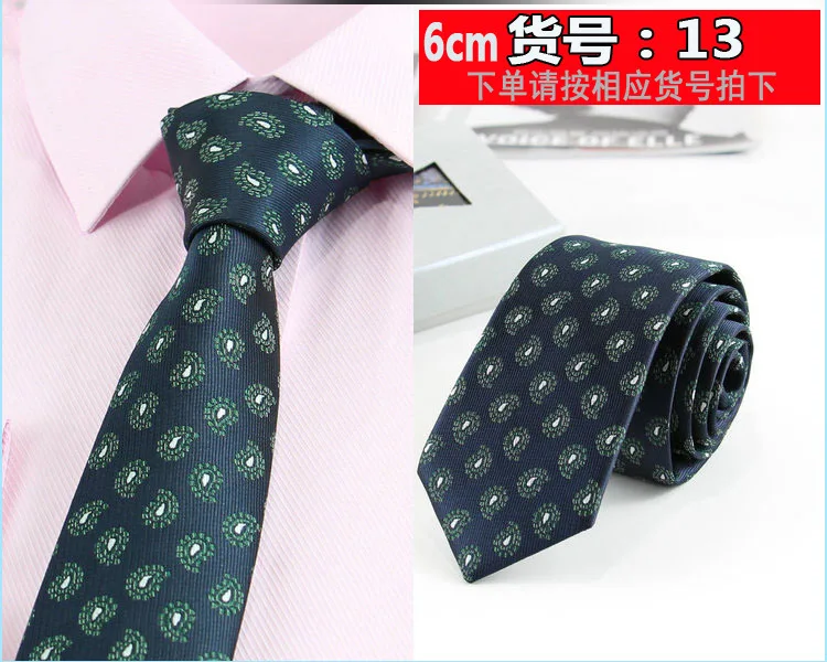 New 6cm Striped Dot Tie Business Casual Silk Luxury Mens Neck Ties Wedding Party Neck Tie Formal Slim Narrow Dress Neck Tie