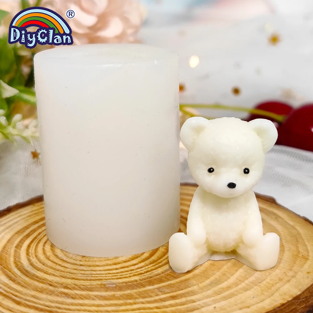 Cute Mini Bear Silicone Mold Fondant Cupcake Chocolate Biscuit Sugarcraft Kitchen Baking Cake Decorating Tools DIY Epoxy Mould