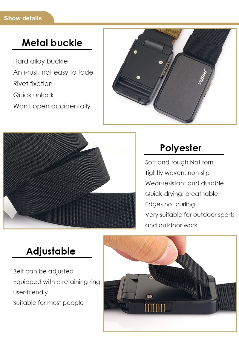 VATLTY 2022 Stretch Belt for Men Zinc Alloy Quick Release Pluggable Buckle Trousers Belt Tooling Unisex Elastic Waistband Straps