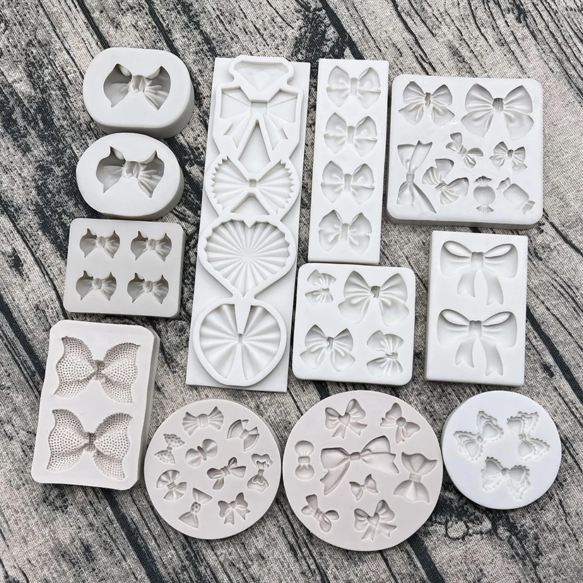 Bow Bowknot Silicone Cake Baking Mold Sugarcraft Chocolate Cupcake Resin Tools Fondant Decorating Tools