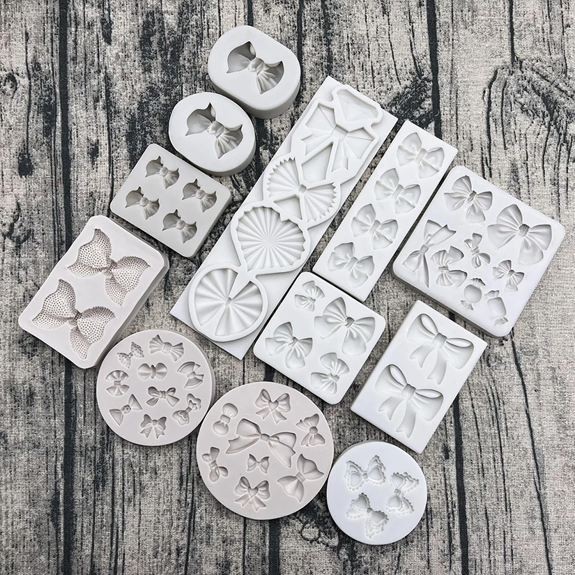 Bow Bowknot Silicone Cake Baking Mold Sugarcraft Chocolate Cupcake Resin Tools Fondant Decorating Tools