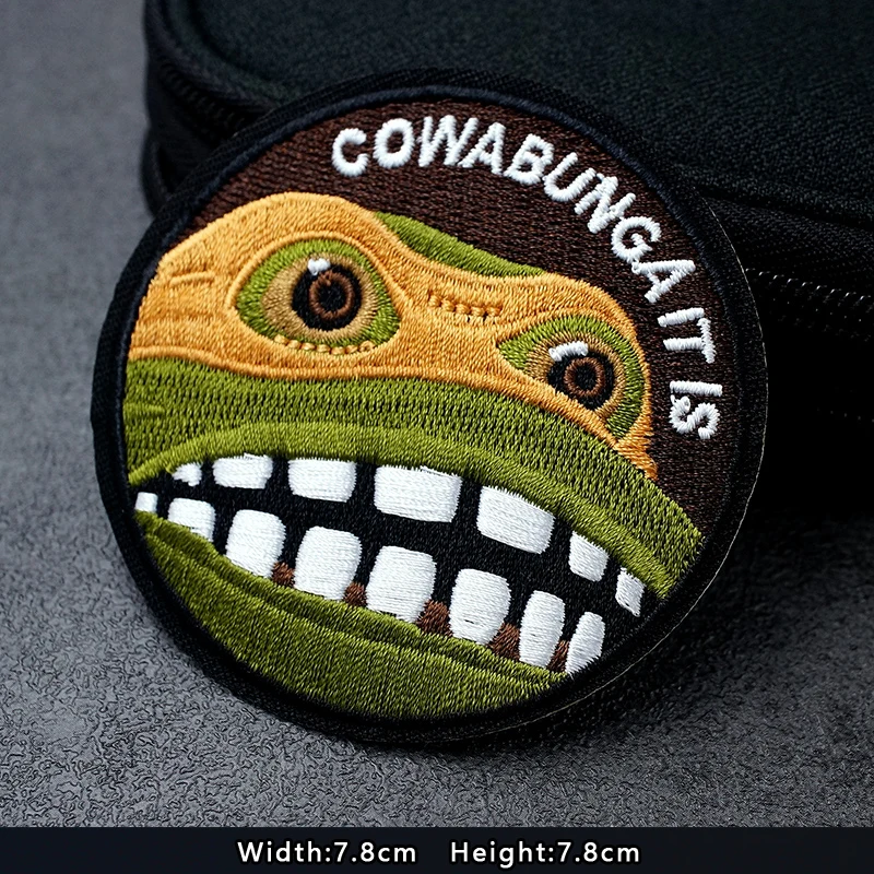 UFO Nebula Landscape Patches Embroidery For T-Shirt Iron On Appliques Clothes Jeans Stickers Badges Mountain Peak