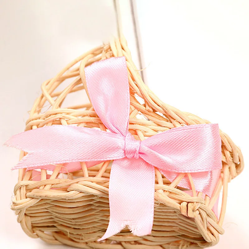 10/20Pcs Baby Shower Decoration Gifts For Guests Mini Woven Flower Basket Chocolate Candy Box Birthday Kids Newborn Party Favors