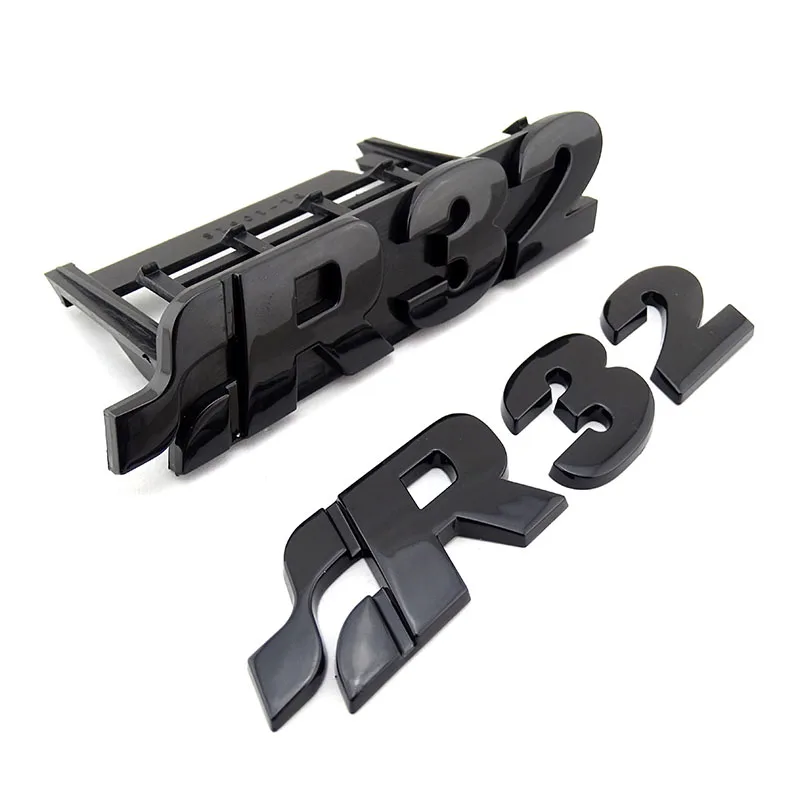 1999-2008 GOLF 4 Golf 5 Gloss Schwarz VW Golf R32 Vorne Grill Abzeichen Emblem R32 Boot Logo Aufkleber