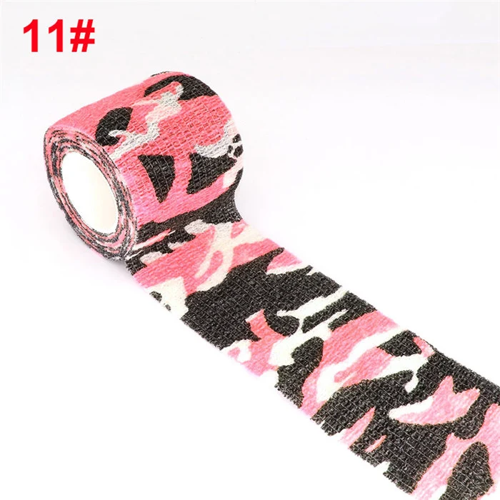 2.5/5/7.5/10cm Camouflage Sport Elastic Wrap Tape Hunt Disguise Bandage Knee Finger Wrist Ankle DIY Self Adhesive Bands