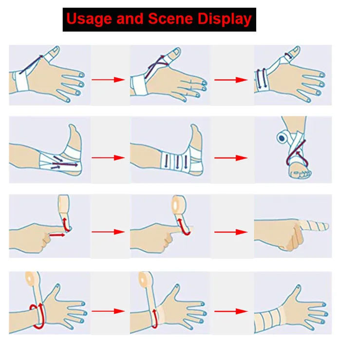 2.5/5/7.5/10cm Camouflage Sport Elastic Wrap Tape Hunt Disguise Bandage Knee Finger Wrist Ankle DIY Self Adhesive Bands