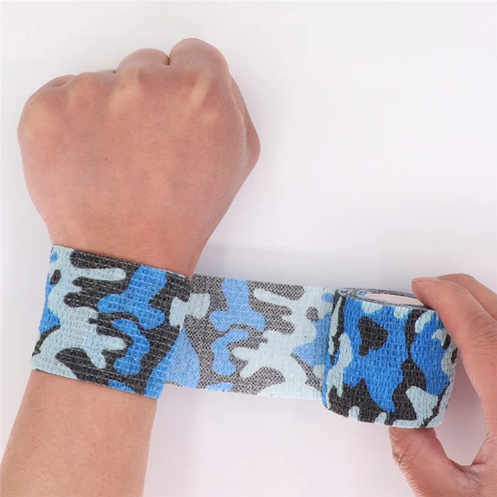 2.5/5/7.5/10cm Camouflage Sport Elastic Wrap Tape Hunt Disguise Bandage Knee Finger Wrist Ankle DIY Self Adhesive Bands