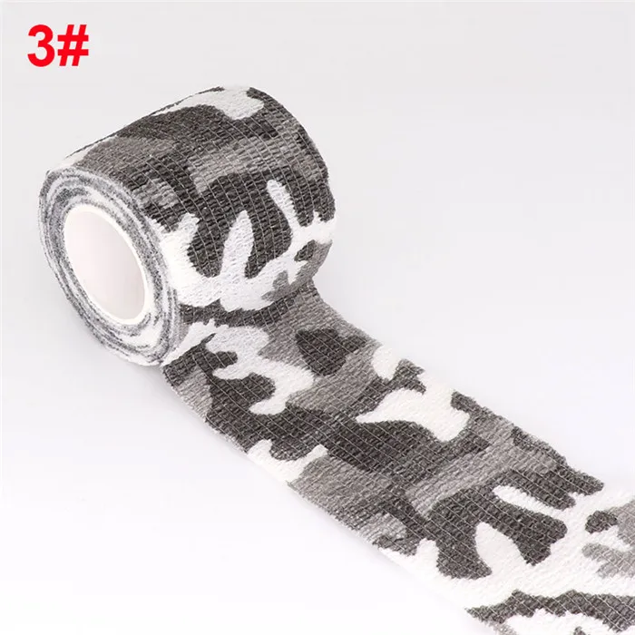 2.5/5/7.5/10cm Camouflage Sport Elastic Wrap Tape Hunt Disguise Bandage Knee Finger Wrist Ankle DIY Self Adhesive Bands