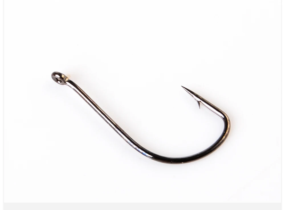 FTK-011 High Carbon Steel Fishing Hook With Ring 7.5-15mm Barbed Single Carp Feeder With Eyes