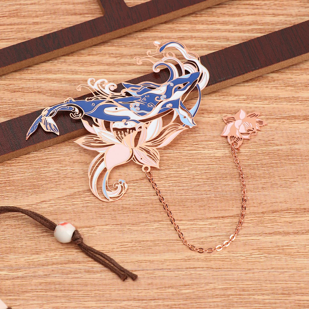 Hot Chinese Style Metal Bookmark Tassel Pendant Retro Book Clip Pagination Mark School Office Supplies Stationery Student Gift