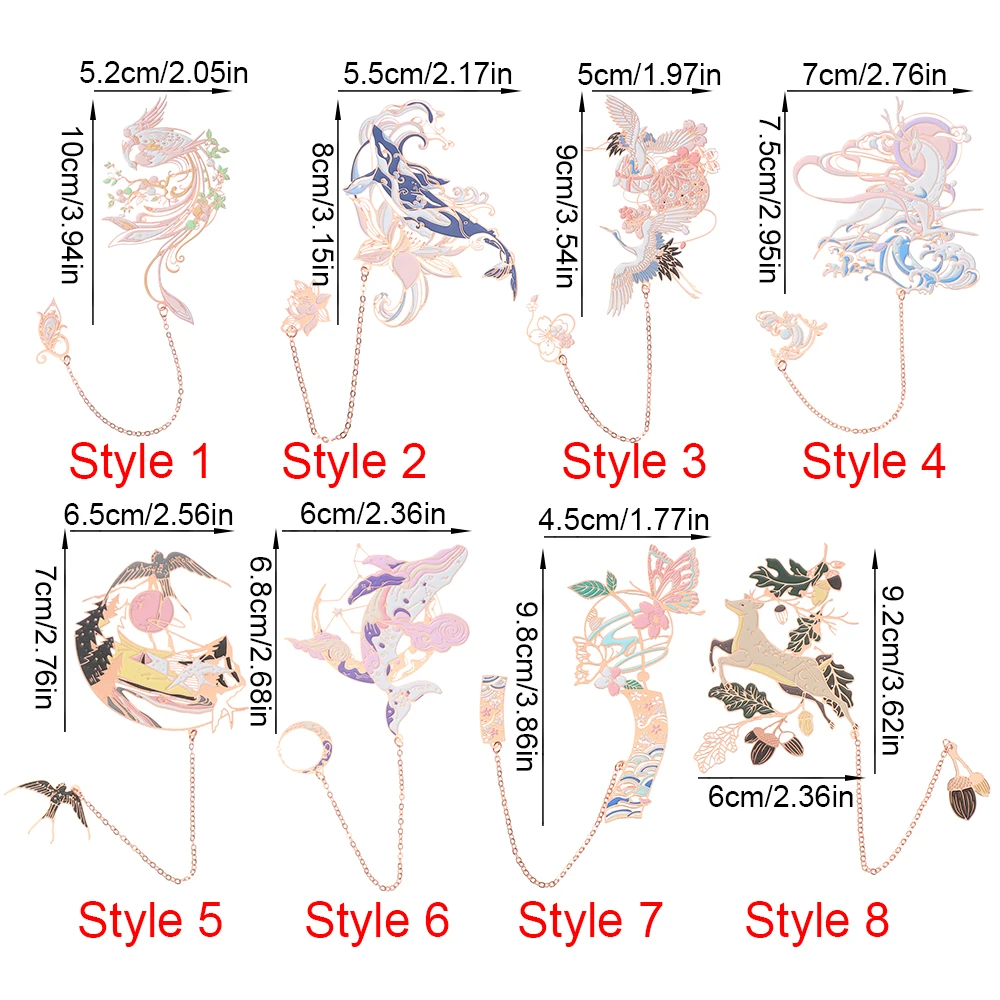 Hot Chinese Style Metal Bookmark Tassel Pendant Retro Book Clip Pagination Mark School Office Supplies Stationery Student Gift