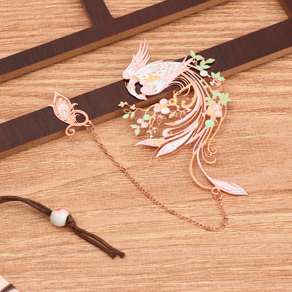 Hot Chinese Style Metal Bookmark Tassel Pendant Retro Book Clip Pagination Mark School Office Supplies Stationery Student Gift