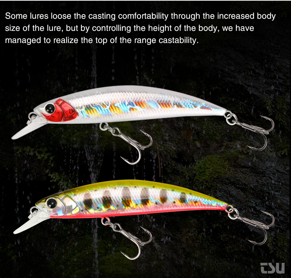 TSURINOYA DW96 80mm 12g Sinking Minnow Fishing Lure Large Trout Pike Rockfish Hard Bait Jerkbait Freshwater Saltwater Wobbler