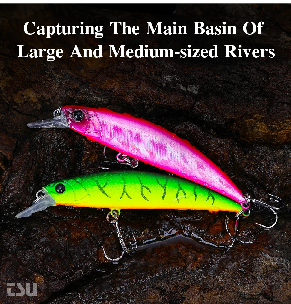 TSURINOYA DW96 80mm 12g Sinking Minnow Fishing Lure Large Trout Pike Rockfish Hard Bait Jerkbait Freshwater Saltwater Wobbler