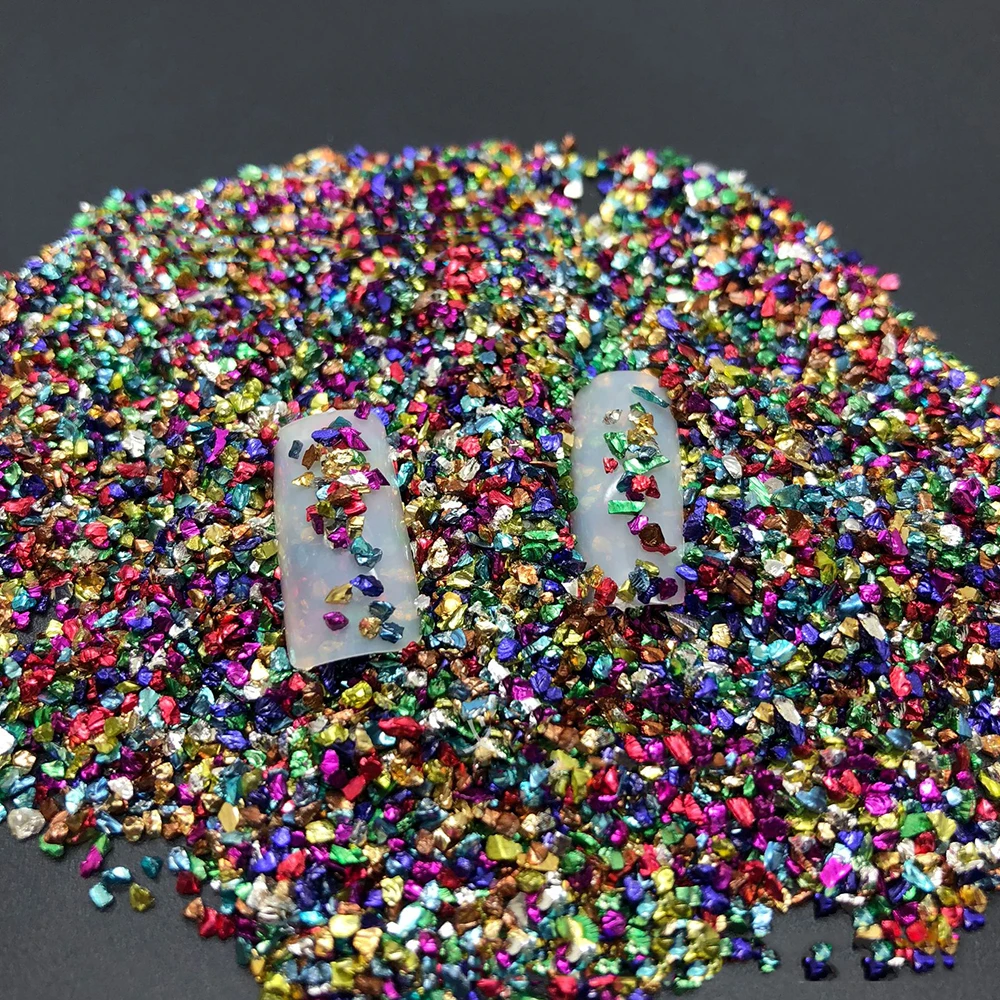 20/40g Crushed Gold Glass Fake Stones Resin Filler For DIY Crafts Nail Art Decorations Handmade UV Epoxy Jewelry Making Fillings