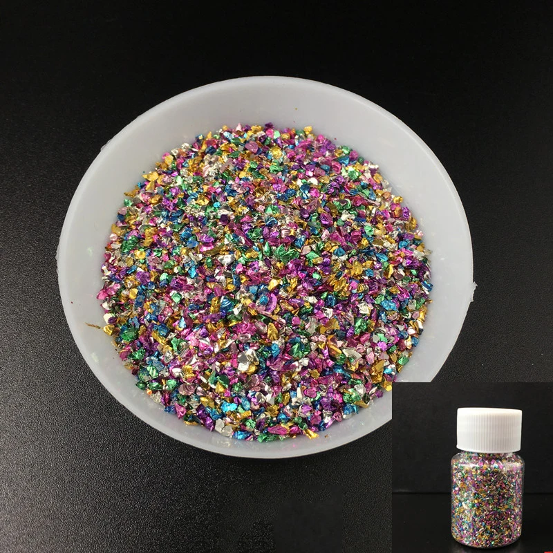 20/40g Crushed Gold Glass Fake Stones Resin Filler For DIY Crafts Nail Art Decorations Handmade UV Epoxy Jewelry Making Fillings