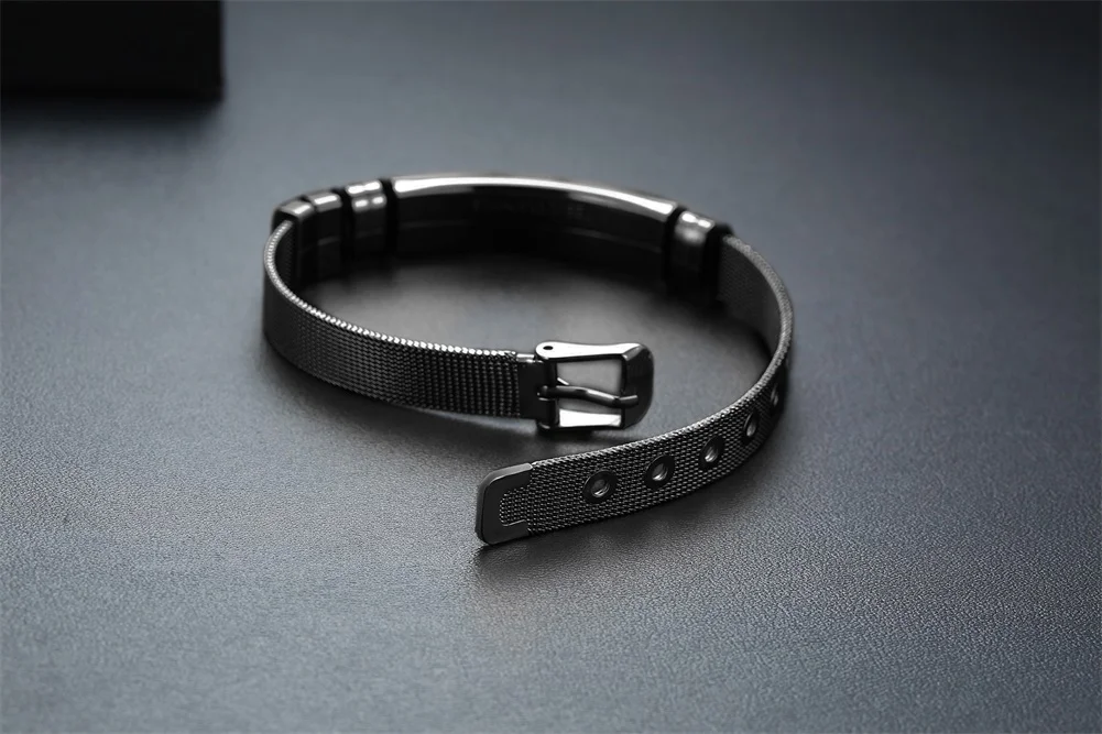 Men's Medical Alert Jewelry and Custom Engravable IDs Brazalets Stainless Steel Wristband Bracelet Personalized Emergency Bangle