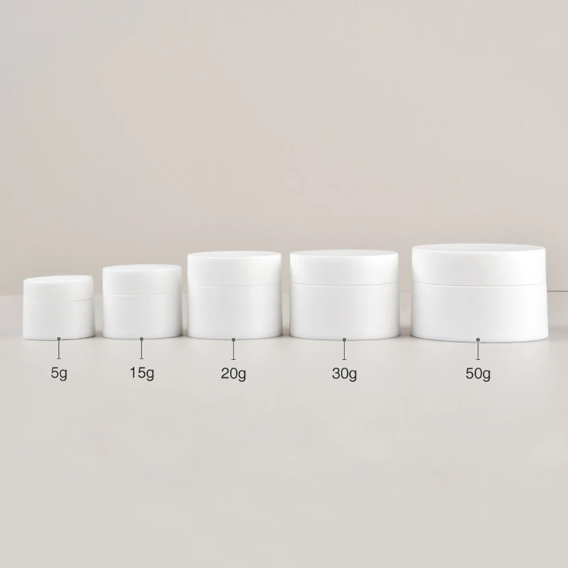 30Pcs 5/15/20/30/50g Refillable Bottle Travel Cream Cosmetic Jars With Lids Lip Balm Container Empty Cans Plastic Lotion Pot Box