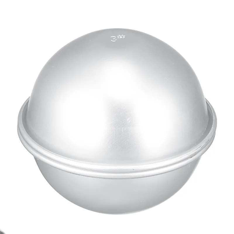 2PCS Round Aluminium Alloy Ball Bath Molds DIY Tool Bath Salt Ball Homemade Crafting Gifts Semicircle Sphere Mold