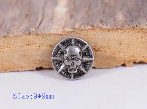 50x Punk Biker Antqiue Brass Metal Starbust Skull Leathercraft Leather Rivets Stud Set For Belt Bag Shoe Clothing