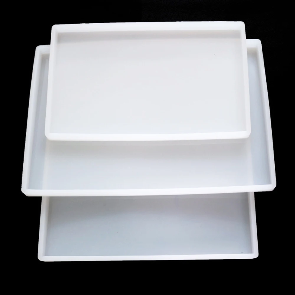 Super Big Rectangle Square Coaster Silicone Mold Large Fluid Arts Coaster Making Epoxy Resin Mold Crafts Make Your Own Coaster