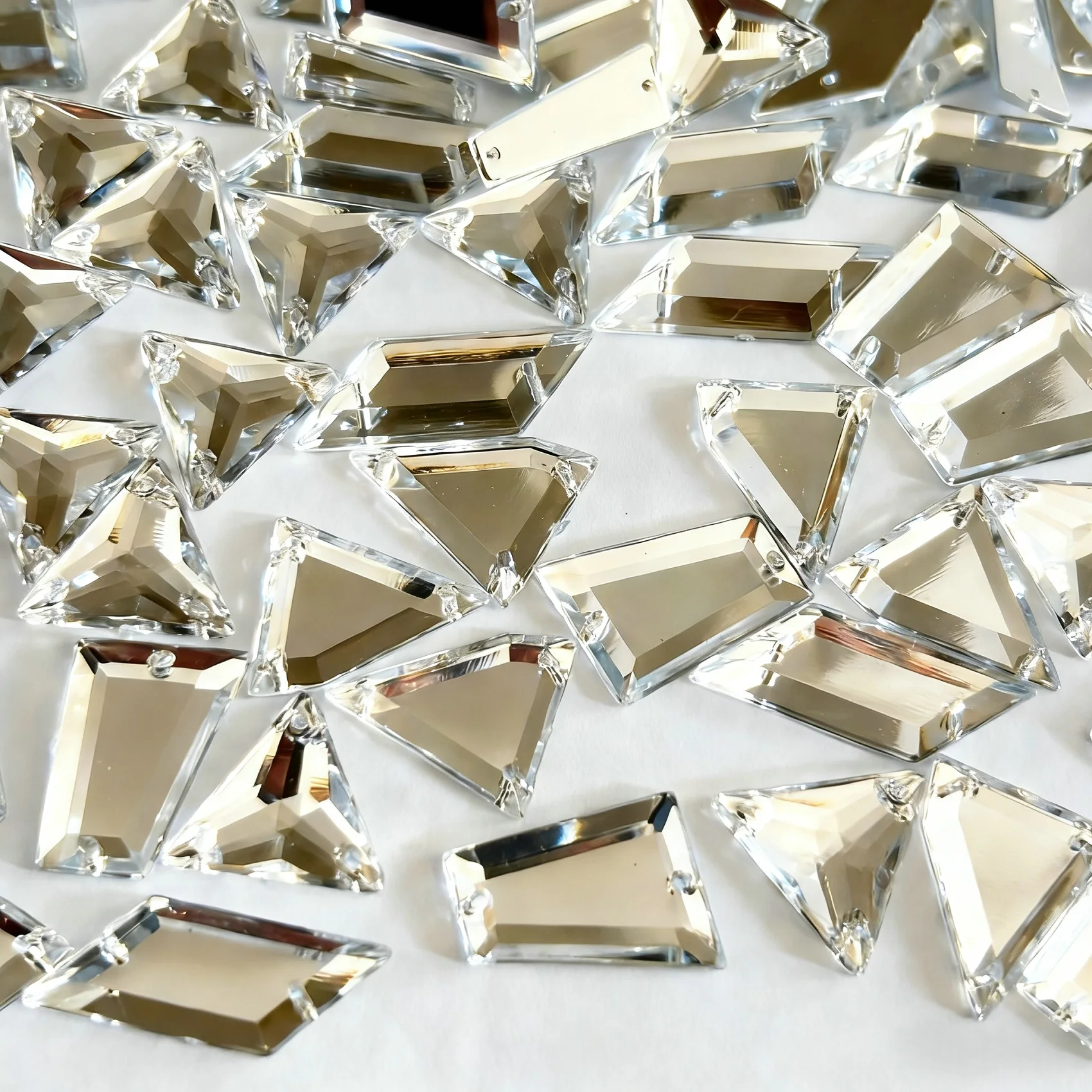 170Pcs Mirror Silver Bags Shoes Clothes Design Diy Sew on Lace Rhinestones Stones Crystals Strass For Crafts Costume Accessories