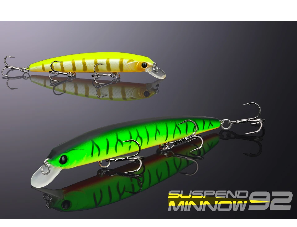TSURINOYA Suspending Minnow Fishing Lure DW78 92mm 9g Long Casting Pike 3 Hooks Hard Bait Crank Bait Wobbler Jerkbait