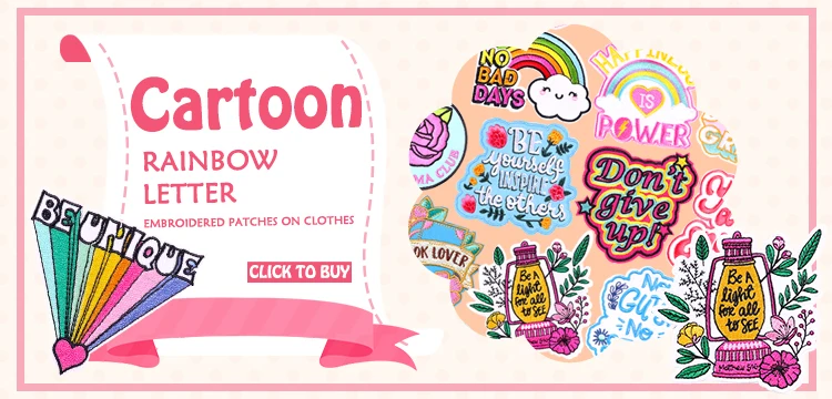 Mushroom Applique Embroidered Patches On Kids Clothes DIY Iron On Patches Cartoon Patches For Clothing Stickers Animal Badges
