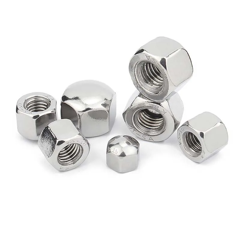 1/20pcs 304 A2-70 Stainless Steel Hex Hexagon Short Low Thin Cap Acorn Nut M3 M4 M5 M6 M8 M10 M12 M14 M16 Cover Blind Nut DIN917