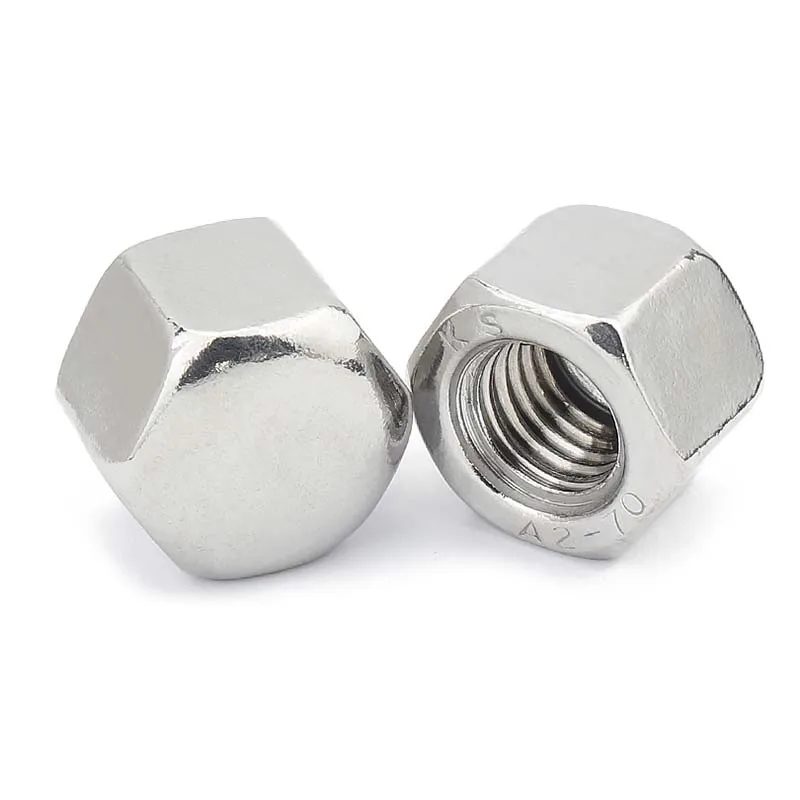 1/20pcs 304 A2-70 Stainless Steel Hex Hexagon Short Low Thin Cap Acorn Nut M3 M4 M5 M6 M8 M10 M12 M14 M16 Cover Blind Nut DIN917