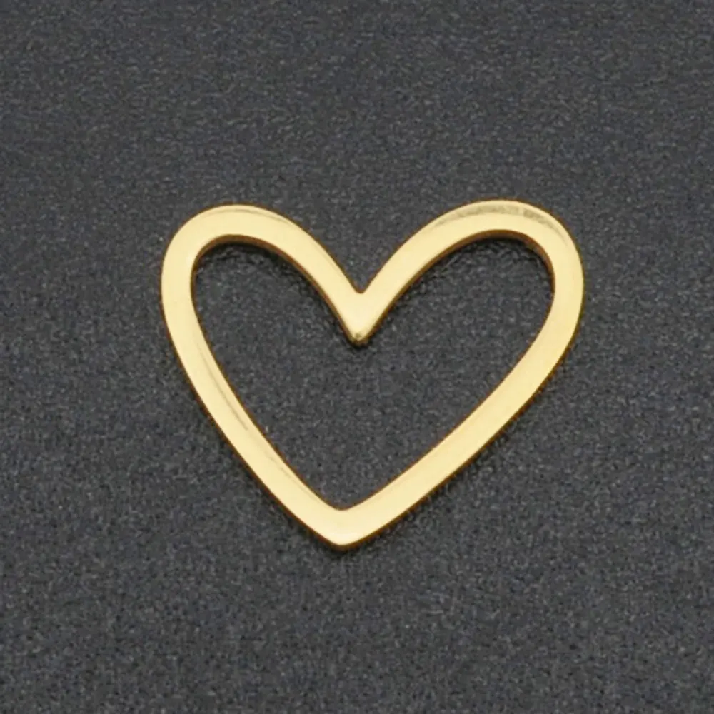10pcs/lot 316 Stainless Steel Heart Geometric DIY Earring Charm Connector Wholesale Top Quality Findings Accpet OEM Order