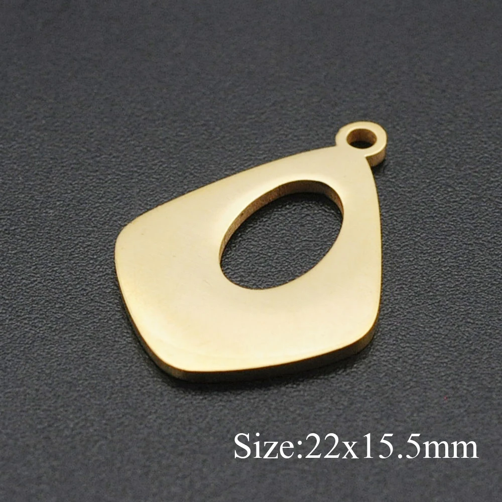 10pcs/lot 316 Stainless Steel Heart Geometric DIY Earring Charm Connector Wholesale Top Quality Findings Accpet OEM Order