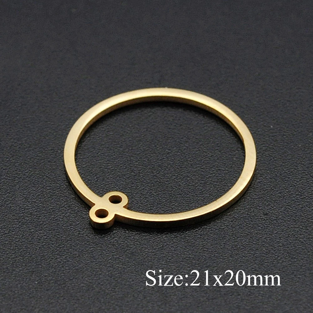 10pcs/lot 316 Stainless Steel Heart Geometric DIY Earring Charm Connector Wholesale Top Quality Findings Accpet OEM Order