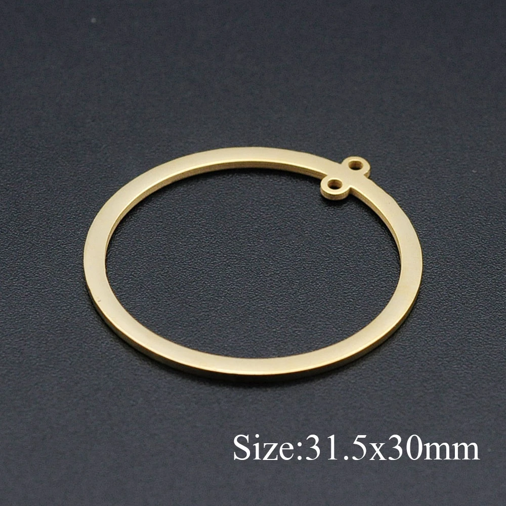 10pcs/lot 316 Stainless Steel Heart Geometric DIY Earring Charm Connector Wholesale Top Quality Findings Accpet OEM Order