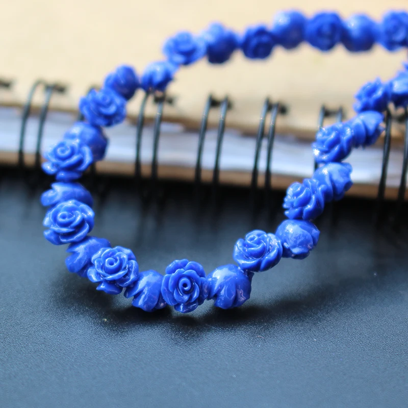 50pcs/Lot 6mm Artificial Coral Beads Cabochon Camelia Flower Shape Multi-Color Fashion Beads for Jewelry Making DIY Accessories