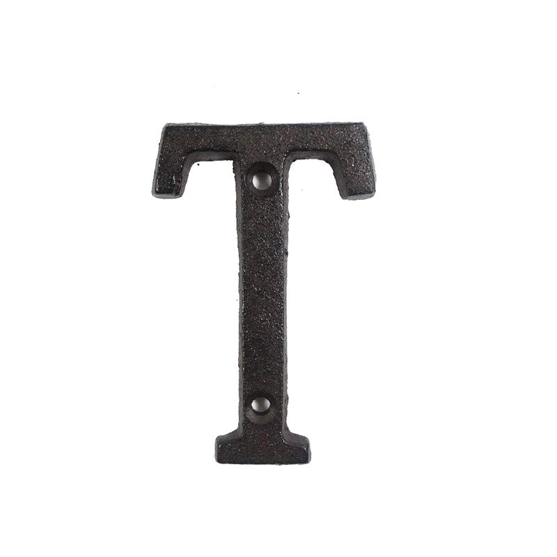 Metal Letters Numbers Cast Iron Decoration House Sign Doorplate DIY Cafe Wall CLH@8
