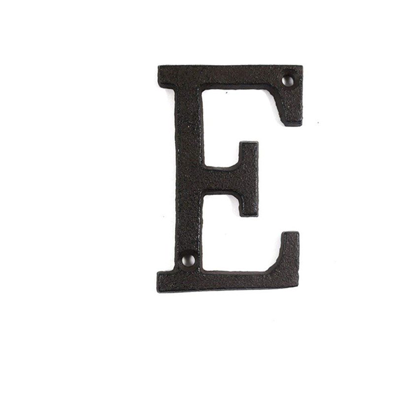 Metal Letters Numbers Cast Iron Decoration House Sign Doorplate DIY Cafe Wall CLH@8