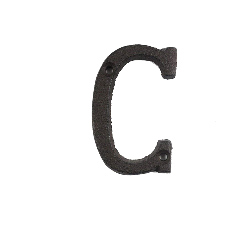 Metal Letters Numbers Cast Iron Decoration House Sign Doorplate DIY Cafe Wall CLH@8
