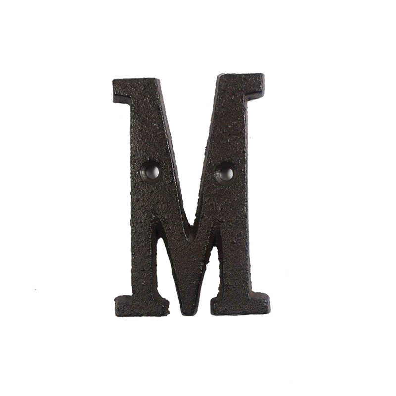 Metal Letters Numbers Cast Iron Decoration House Sign Doorplate DIY Cafe Wall CLH@8