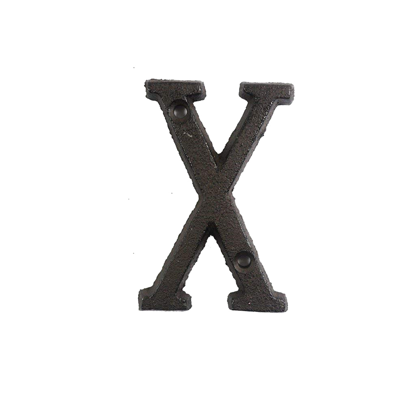 Metal Letters Numbers Cast Iron Decoration House Sign Doorplate DIY Cafe Wall CLH@8