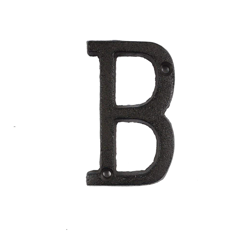 Metal Letters Numbers Cast Iron Decoration House Sign Doorplate DIY Cafe Wall CLH@8