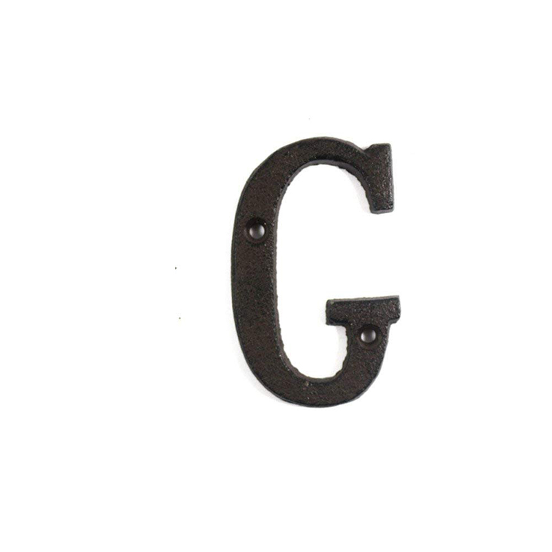 Metal Letters Numbers Cast Iron Decoration House Sign Doorplate DIY Cafe Wall CLH@8